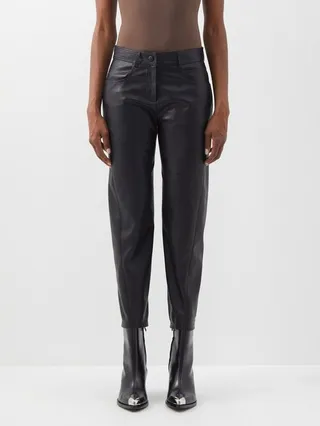 Altermat Cropped Faux-leather Straight-leg Trousers