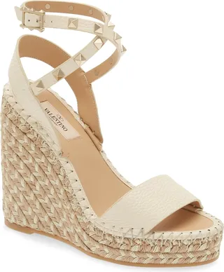 Rockstud Espadrille Wedge Sandal