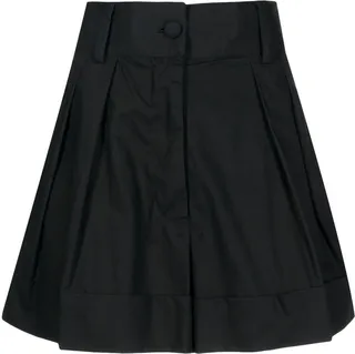 Pleated High-Waist Shorts