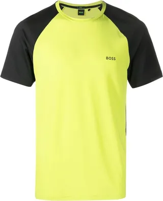 logo-print colour-block panelled T-shirt