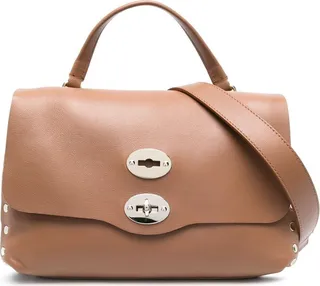 Stud-Detail Leather Tote Bag
