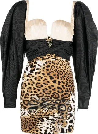Leopard-Print Mini Dress