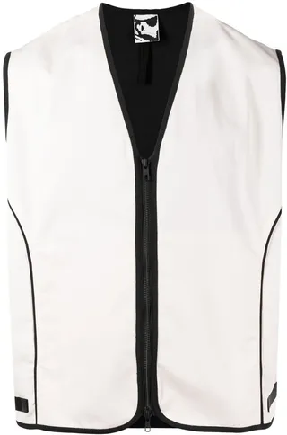 Contrasting-Trim Detail Vest