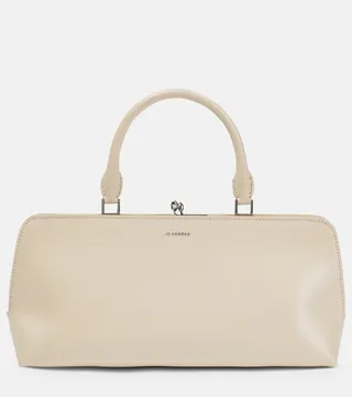 Leather tote bag