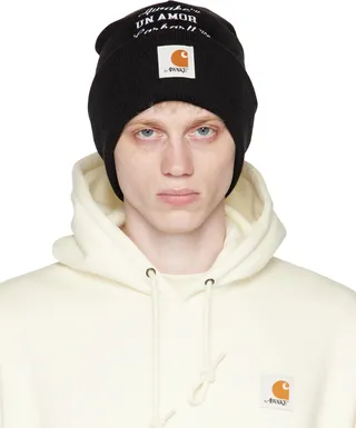 Awake NY Black Carhartt WIP Edition 'Un Amor' Beanie