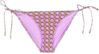 Monogram-Print Bikini Bottoms