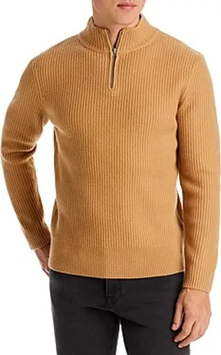 A.p.c. Alex Merino Wool Half Zip Sweater