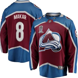 Men's Fanatics Branded Cale Makar Burgundy Colorado Avalanche 2022 Stanley Cup Champions Breakaway Patch Player Jersey