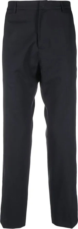 Straight-Leg Cropped Trousers