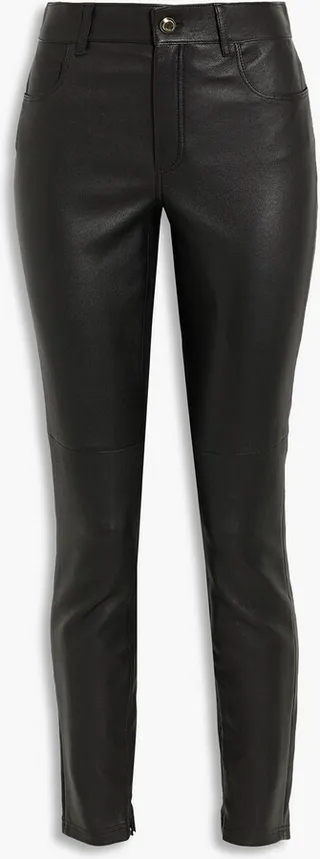 Leather skinny pants