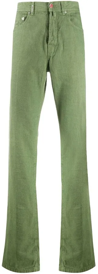 Mid Rise Straight-Fit Trousers