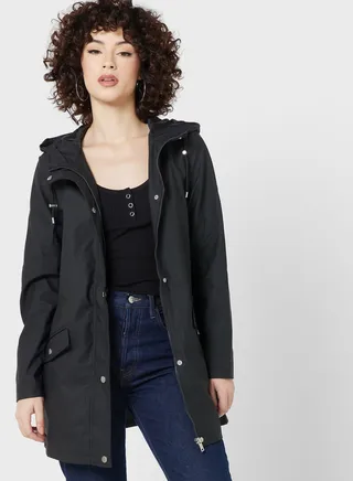 Pocket Detail Button Down Jacket