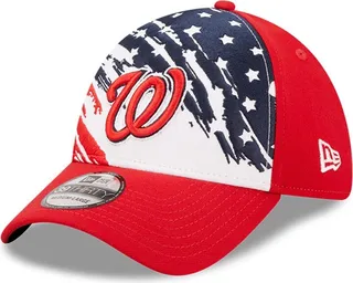 Men's New Era Red Washington Nationals 2022 4th of July 39THIRTY Flex Hat