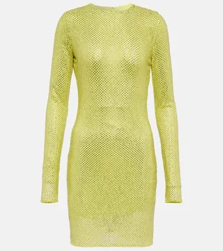 Crystal-embellished minidress