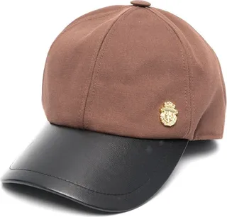 Leather Peak Baseball Cap