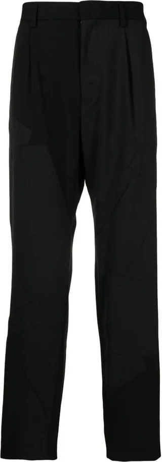 Box-Pleat Tapered Trousers