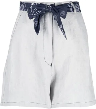 High-Waisted Cotton Shorts