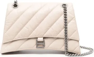 Crush quilted shoulder bag