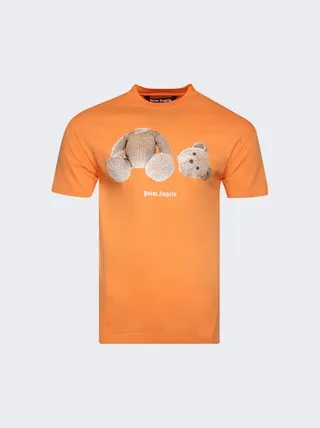 Bear Mock Neck T-Shirt Orange