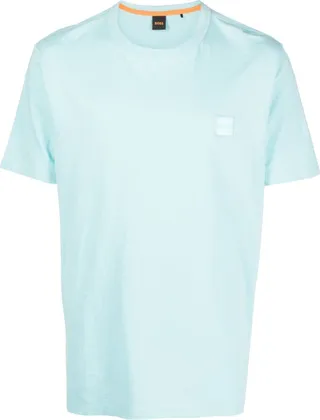 logo-patch cotton T-shirt