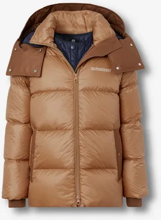 Burberry Nylon Hooded Puffer Jacket with Detachable Warmer Size: XS