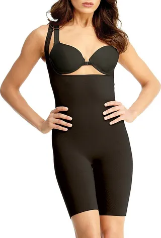 Braless Bodysuit with Thigh Shaper