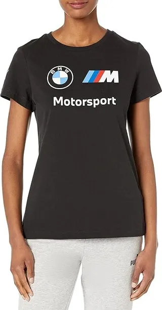 PUMA BMW M Motorsport Essentials Tee (Puma Black) Women's Clothing