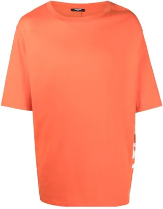 side logo-print oversize T-shirt
