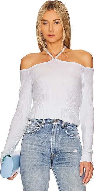 Mozza Halter Long Sleeve Top