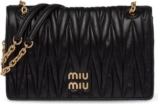 Matelassé leather shoulder bag