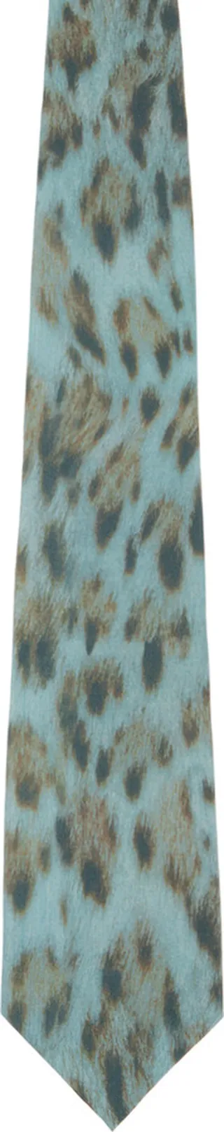 TOM FORD Blue Leopard Tie