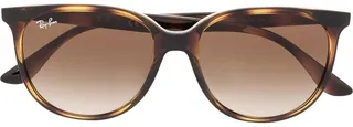 Tortoise Square-Frame Sunglasses
