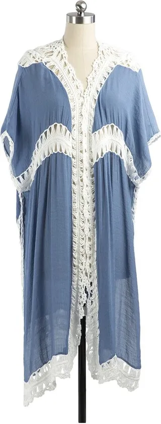 Saachi Crochet Detail Kimono