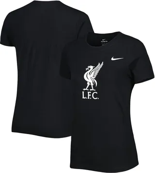 Women's Nike Black Liverpool Club Crest T-shirt