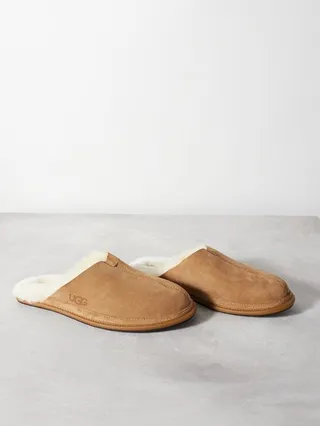 Hyde Shearling-lined Suede Slippers