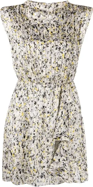 Printed Draped Dress