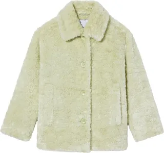 Faux-Fur Button-Front Jacket