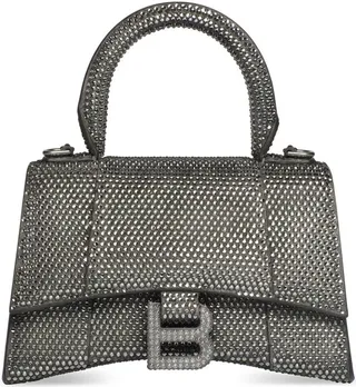Hourglass small crystal shoulder bag