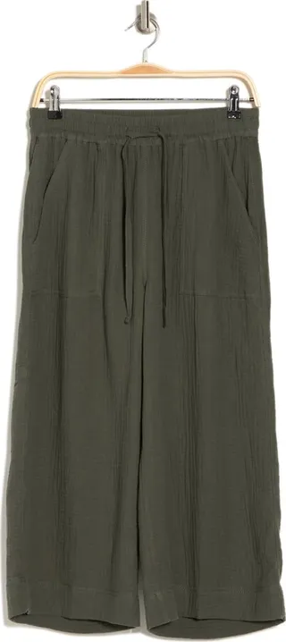 Dennie Double Face Gauze Crop Pants
