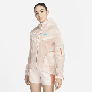 Nike Women's Icon Clash Woven Running Jacket in Pink