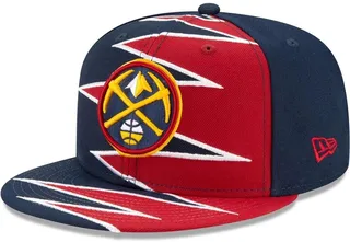 Men's Navy and Red Denver Nuggets Zig Zag Split 9FIFTY Snapback Hat