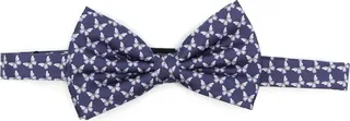 Butterfly-Print Silk Bow Tie