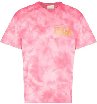 tie-dye print logo T-shirt