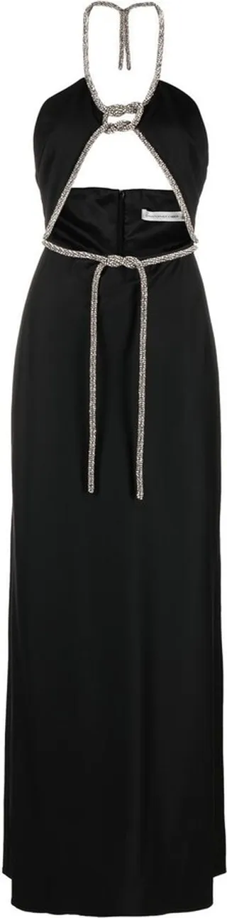 Crystal-Embellished Detail Gown