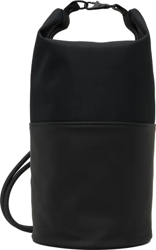 RAINS Black Mini Bucket Sling Bag