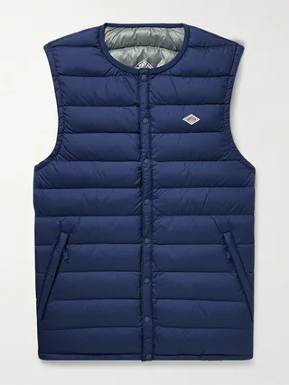 Slim-Fit Logo-Appliquéd Quilted Nylon Down Gilet