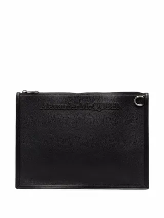 Embroidered-Logo Clutch