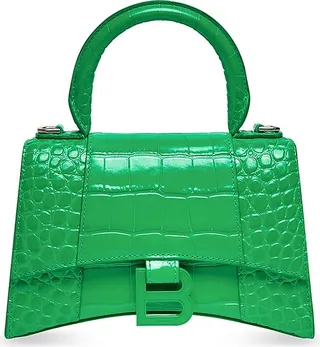 Hourglass XS Handbag Crocodile Embossed