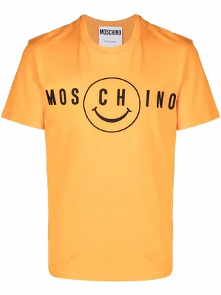 smiley-logo print T-shirt