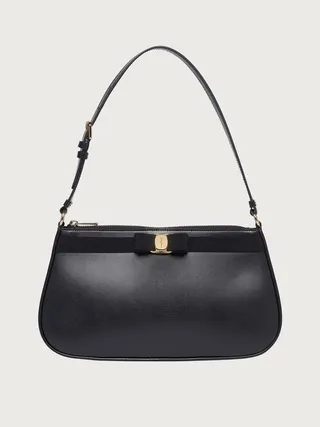 Ferragamo Women Vara bow shoulder bag Black